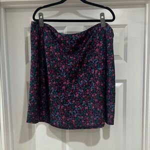 Floral Black and Pink Skirt